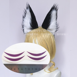 碧蓝航线武藏誓约花嫁cos一次性纹身贴cos耳朵定做