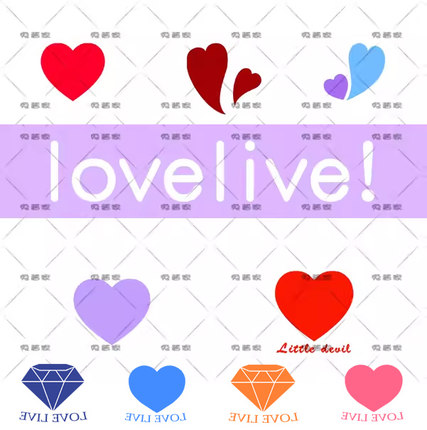 lovelive! ll偶像觉醒魔术师小恶魔觉醒白人节爱心cos可撕纹身贴