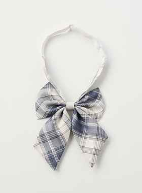日单double focus女士格子蝴蝶结领结领带学院风jk制服配饰百搭款