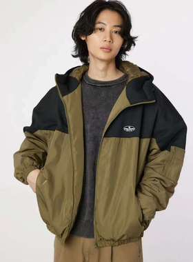 日单潮牌RODEO CROWNS连帽刺绣大胶印字母夹克棉服男女同款rcwb