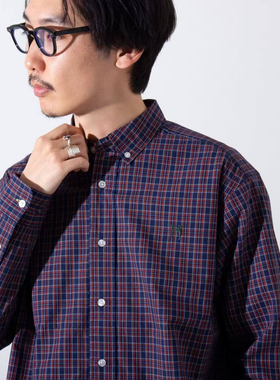 日单贵牌gloster男士全棉长袖衬衣刺绣设计春秋款