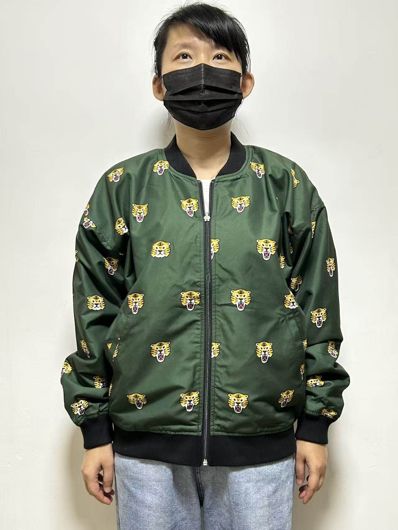 日单潮牌g牌两面穿飞行服夹克外套落肩款宽松休闲老虎刺绣,女装/女士精品,短外套,淘宝优惠券,粉丝福利购,淘宝优惠卷