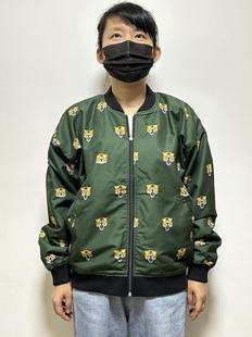 日单潮牌g牌两面穿飞行服夹克外套落肩款宽松休闲老虎刺绣
