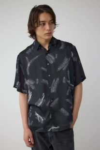 休闲衬衣宽松廓形男女款 高级感提花面料短袖 薄款 日单潮牌azul夏季