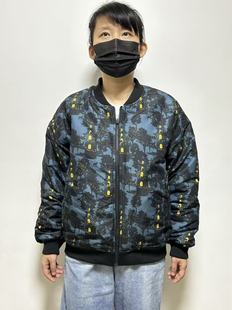 日单潮牌g牌两面穿绗缝夹棉棉服外套男女同款 原创设计图案秋冬季