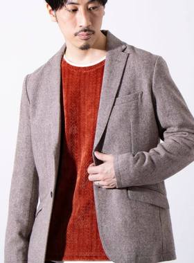 日单贵牌gloster羊毛粗花呢男士商务休闲西装上衣官网21780日币