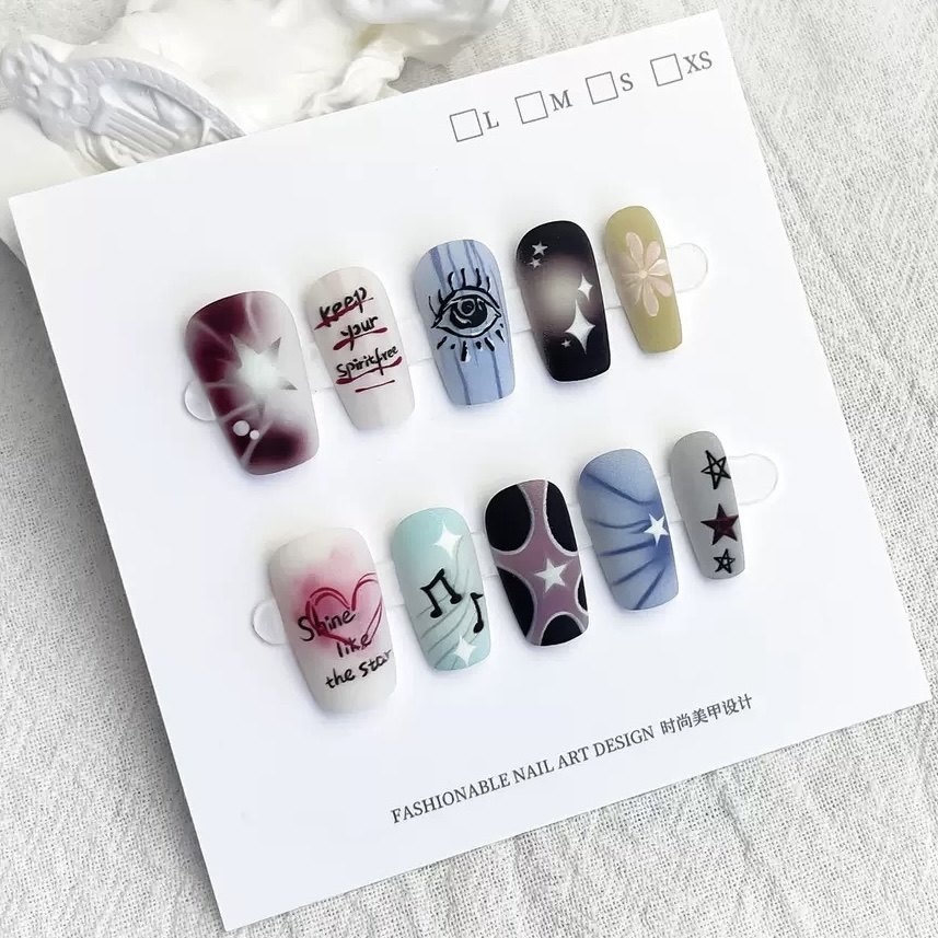 【Yuki穿戴甲】秋冬新款甜酷辣妹高级感气质假指甲贴片磨砂款中方,彩妆/香水/美妆工具,穿戴甲/甲片,淘宝优惠券,粉丝福利购,淘宝优惠卷