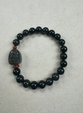 原创设计天然和田玉新疆青玉属马守护神手串编号2317多样性发货