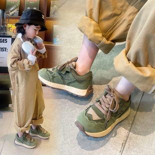 女童运动鞋2026年春季新款儿童时尚老爹鞋网面透气板鞋男童防滑鞋