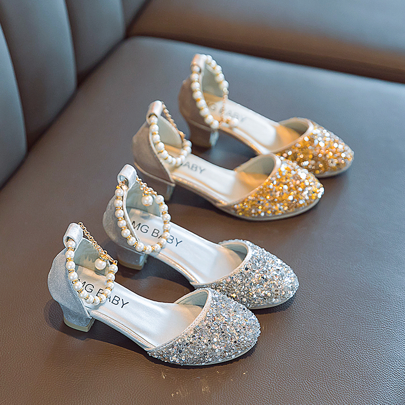 女童水钻珍珠公主风夏季