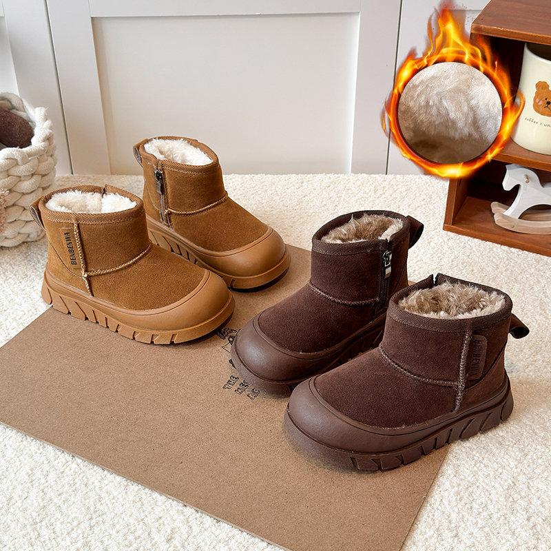 棉靴加绒保暖女童大棉鞋