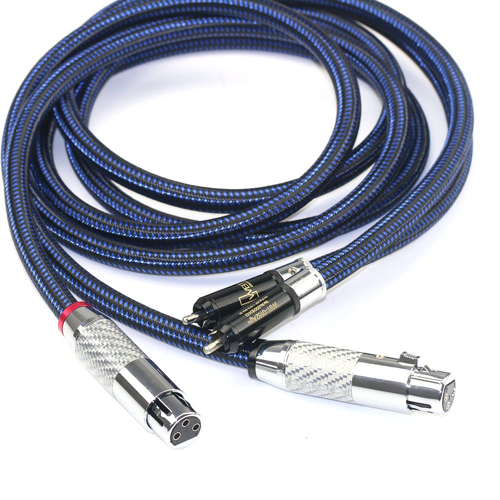 日本古河DAS-4.1旗舰单晶铜信号线XLR转RCA平衡线卡农莲花音频线