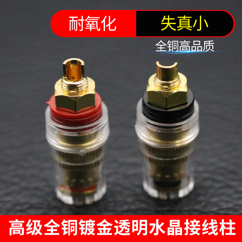 大厂高级纯铜镀金透明音箱功放