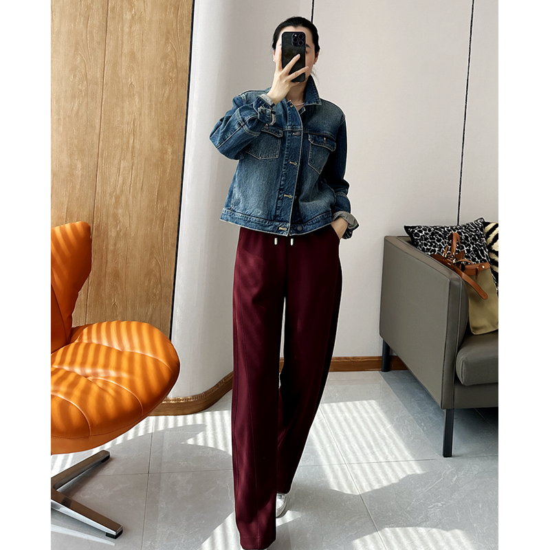 C3662  强推三色！软糯太舒服 斜缝羊毛呢休闲长裤