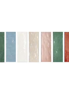 蕉下ED摩洛哥沙绿色亮光釉墙砖手工砖复古北欧瓷砖网红咖啡店工程