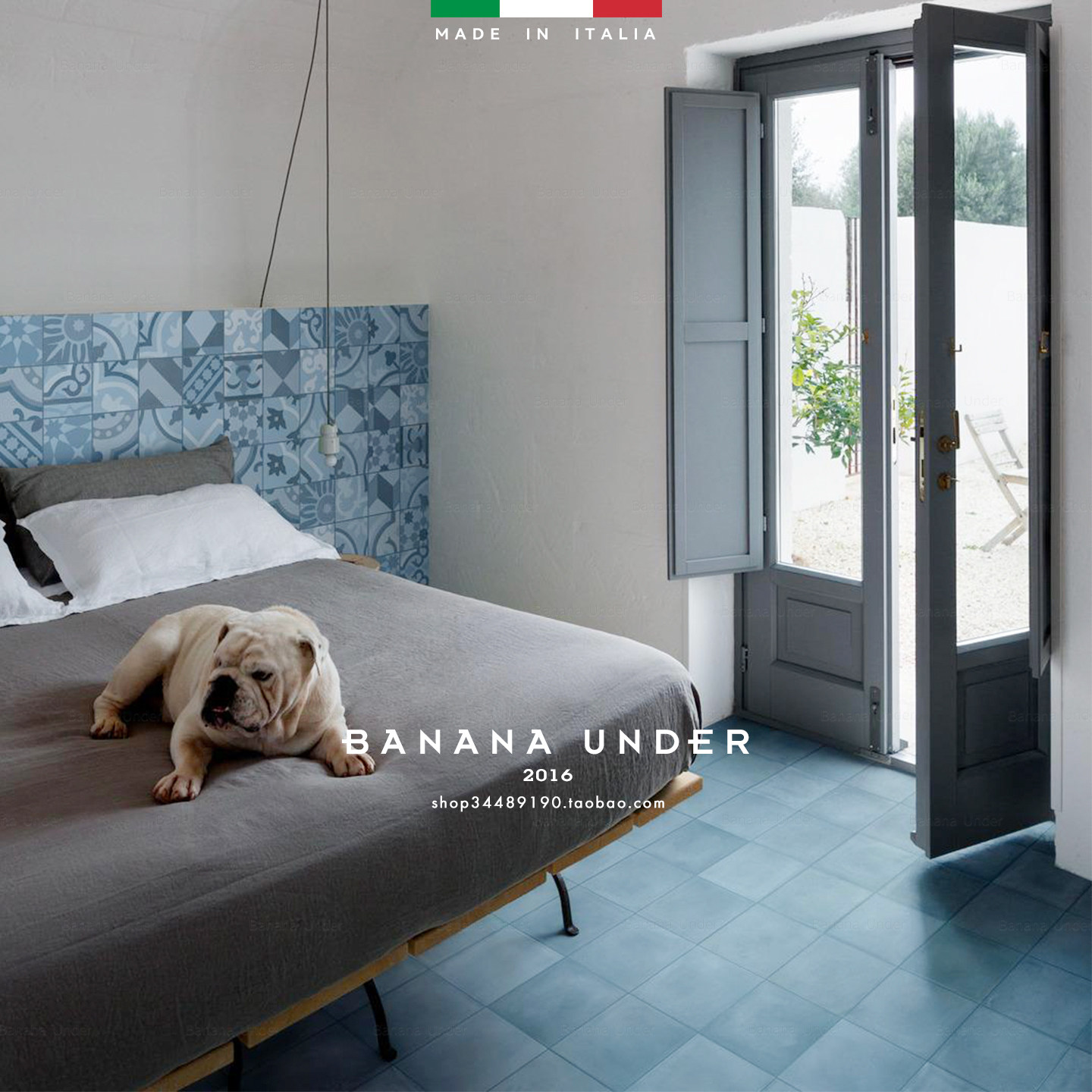 Marazzi意大利进口油墨蓝地板砖