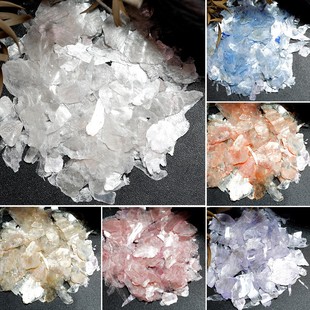 网红ins风超薄云母片饰品天然贝壳大片丝绸幻彩云母亮片指甲装饰