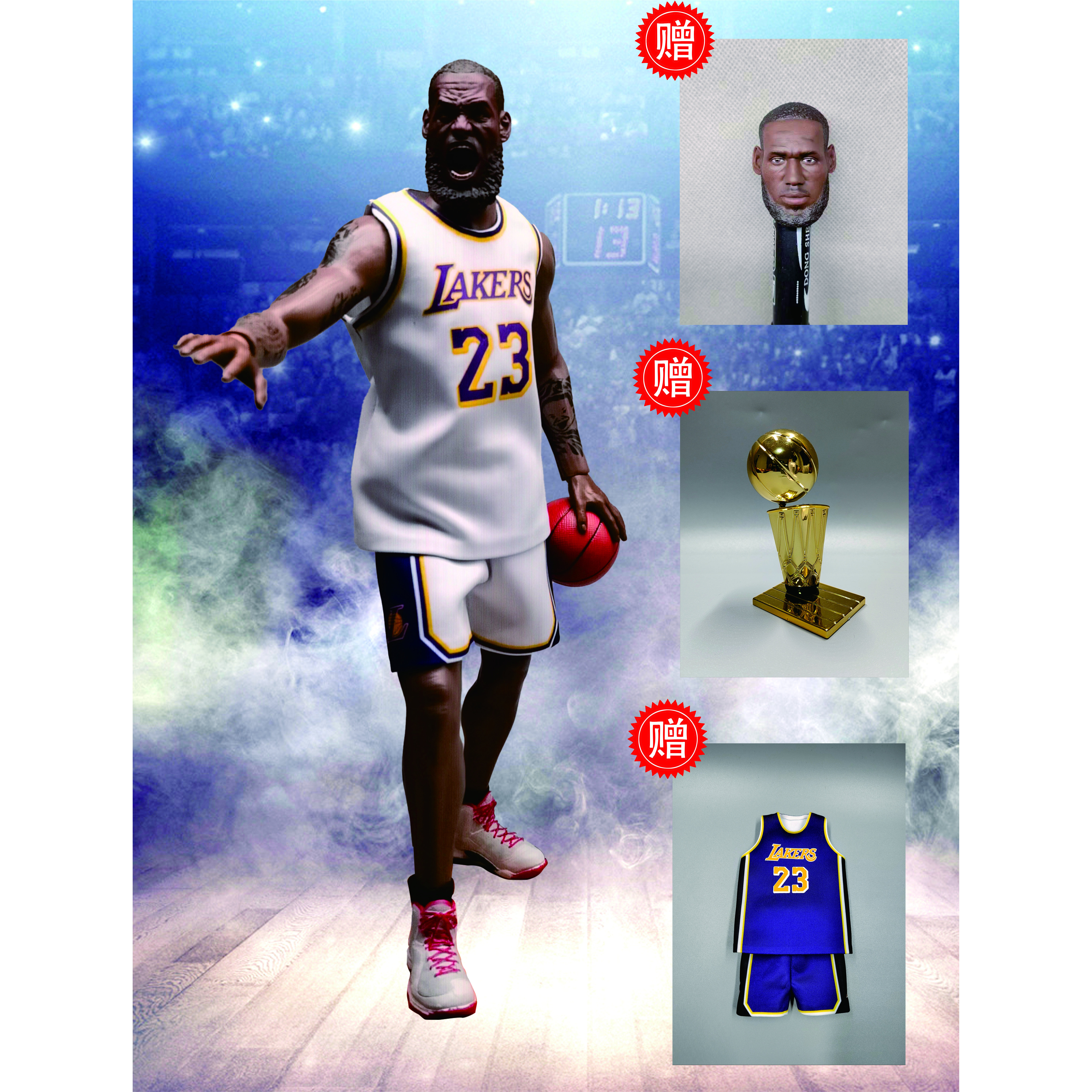 詹姆斯手办NBA篮球限量湖人模型摆件男生礼物纪念品可动人偶