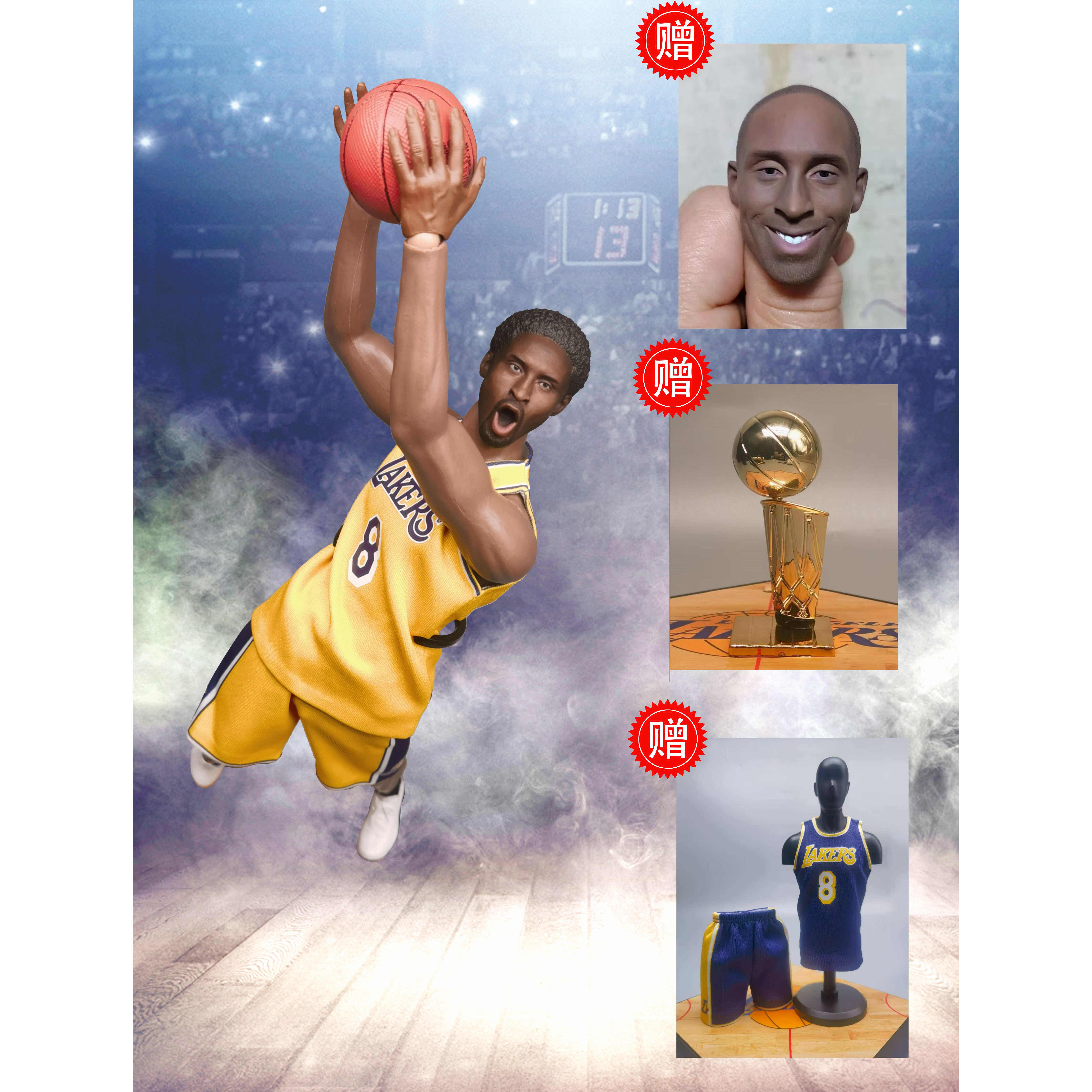 科比手办黑曼巴NBA篮球限量湖人模型摆件男生礼物纪念品可动人偶