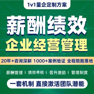 薪酬设计与绩效考核全案方案设计薪酬激励职级晋升体系人力资源