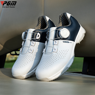 PGM儿童高尔夫球鞋青少年男女童旋钮鞋带防侧滑轻量舒适时尚潮鞋