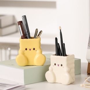 创意学生装饰品摆件好物可爱桌面卡通饼干笔筒收纳书房办公室文具
