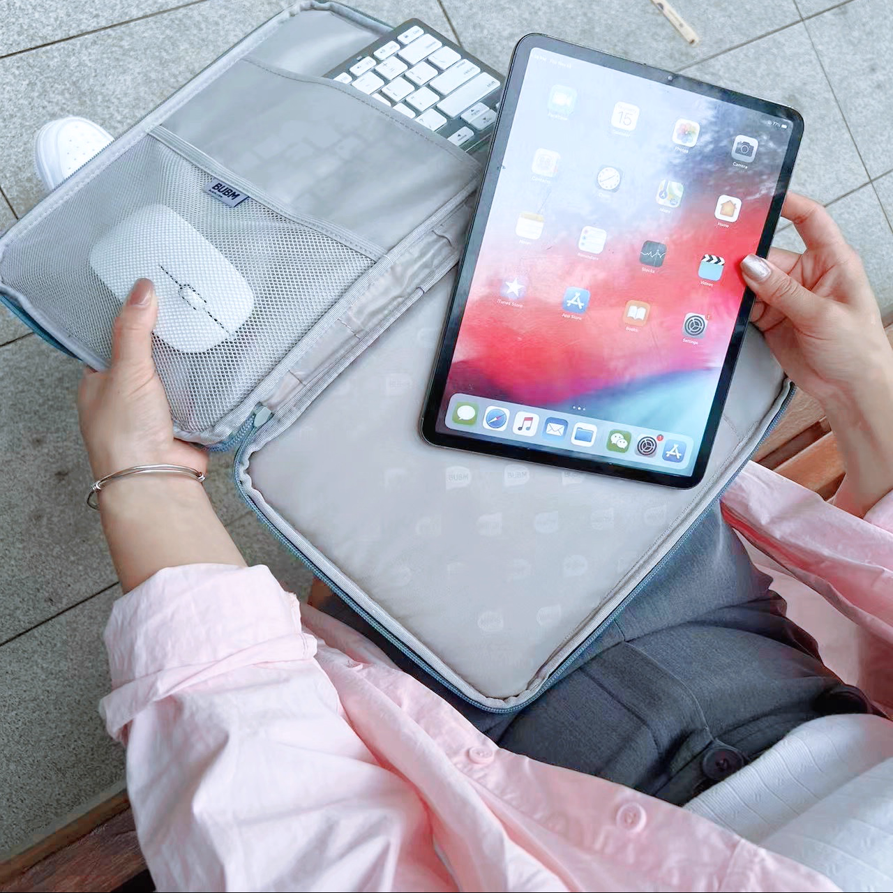 跨境专供iPad商务平板Pro电脑内胆包保护套12.9肤感PU收纳10.9寸