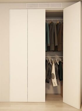定制衣柜门衣帽间储物间隐形门现代简约衣柜折叠门室内实木复合门