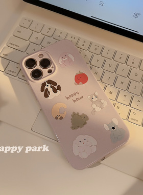 温柔紫色17pro max苹果手机壳iphone15原创13硅胶12适用16代发tpu