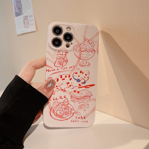 ins菲林13适用iphone17pro max苹果手机壳11插画12硬16一件代发15