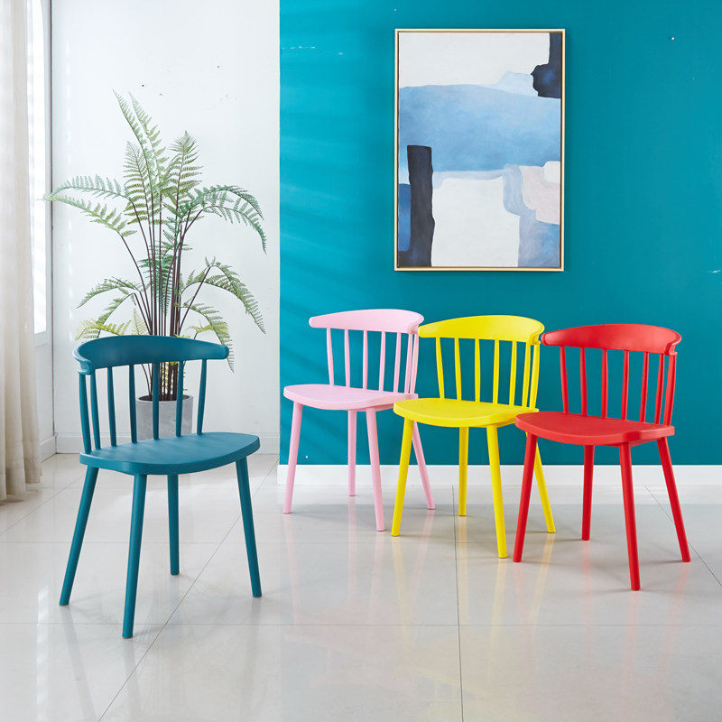 靠背简约现代风书桌塑料椅子