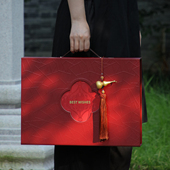 盒高档红色礼品盒新年包装 2026新款 礼盒包装 手提包硬盒送礼空盒子