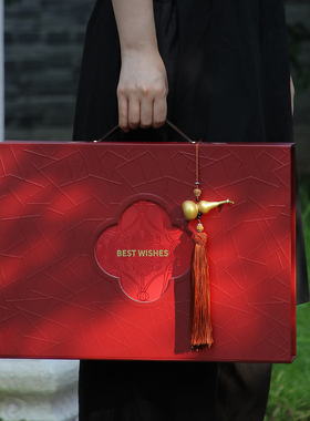 2026新款礼盒包装盒高档红色礼品盒新年包装手提包硬盒送礼空盒子