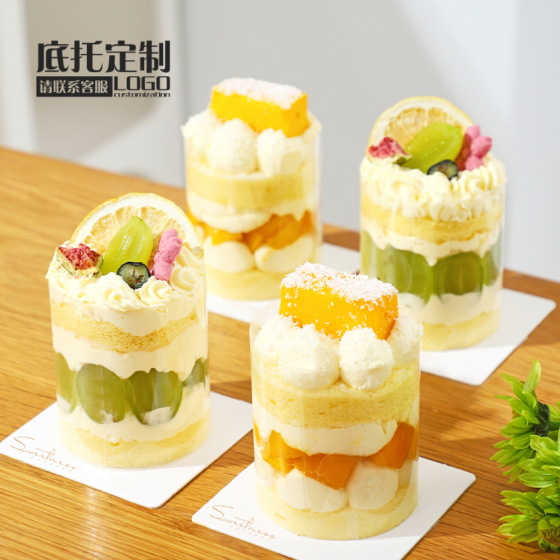 正方形小蛋糕纸托垫 甜品慕斯白卡纸食品级底托 纸垫法式西点方托