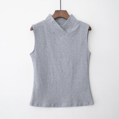 倩之诺棉坎肩汉服领无袖背心T恤