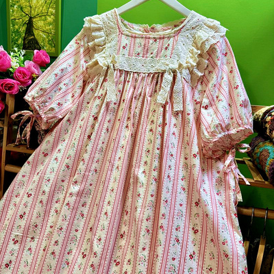 熊姑娘长裙/软纯棉布宽松大码