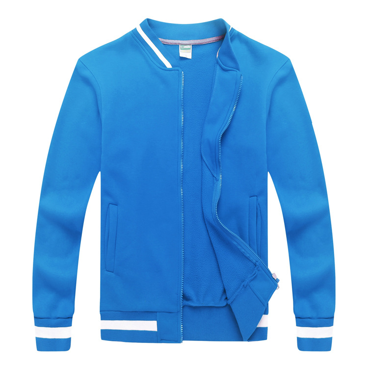 2019秋冬新款男式加绒棒球服 英伦风学生服情侣卫衣定制印刷logo