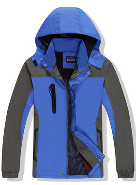 薄款印字刺绣防水登山服冲锋衣