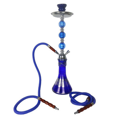 水烟外贸产品阿拉伯水烟套装大号玻璃水烟壶双管hookah壶高53CM