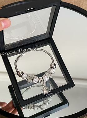 跨境欧美风格流行可调水晶手链时钟乌龟串珠手链DIY女士珠宝批发