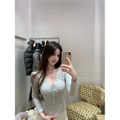 THE 网纱蕾丝半身裙 蕾丝V领绑带针织上衣 SWAN司凰轻奢 柔柔温情