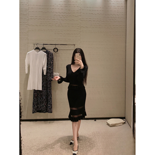 韩系氛围感荷叶针织上衣 醉爱温柔套装 半身裙 SWAN司凰轻奢 THE