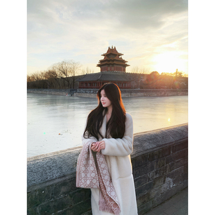 THE SWAN司凰轻奢 仿兔毛大衣女高级感长款环保皮草毛毛保暖外套