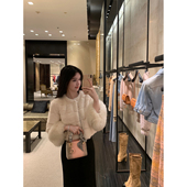 THE 保暖小外套 100精致仿皮草短款 SWAN司凰轻奢 贵气姐姐狐狸毛袖