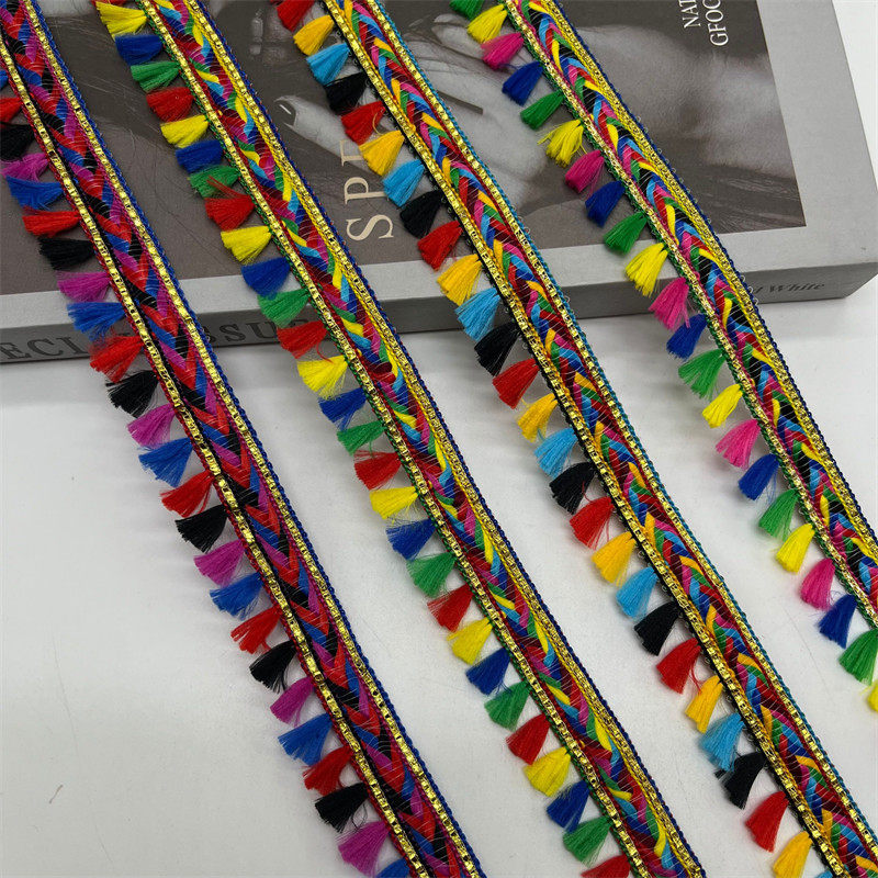 新款2.5cm宽涤纶金丝小流苏花边 扫把流苏 DIY民族风服装花边辅料,居家布艺,花边,淘宝优惠券,粉丝福利购,淘宝优惠卷