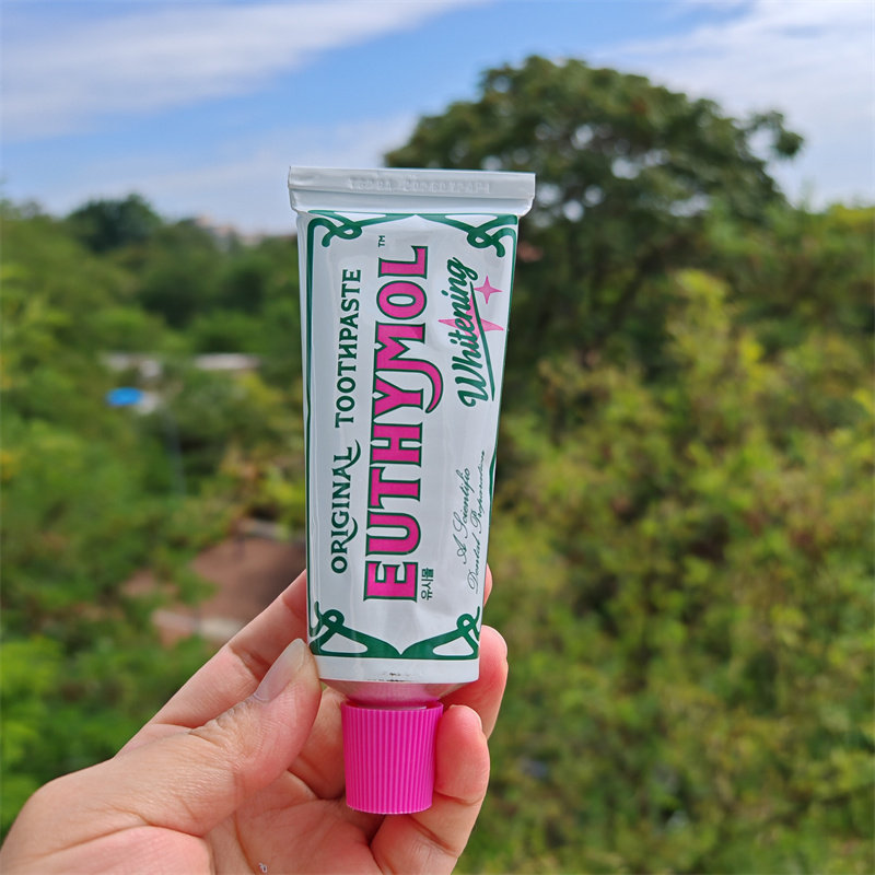 Euthymol悦滋木白皙牙膏清新牙渍一支106g韩国本土代购LG