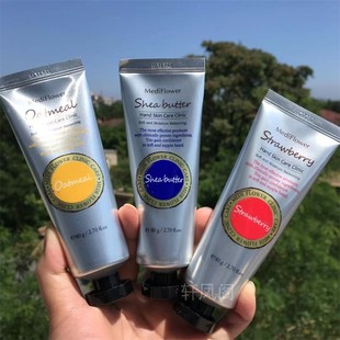 80ml韩国专柜代购 Medi flower护手霜乳木果燕麦草莓滋润保湿
