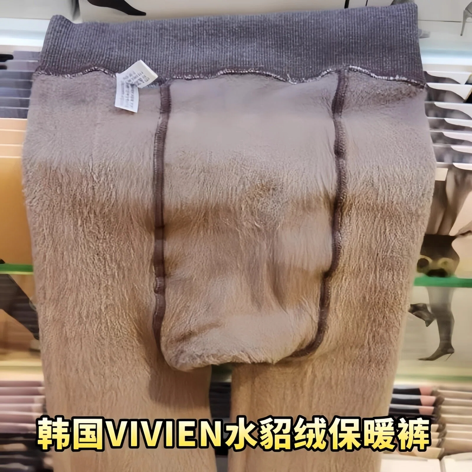 VIVIEN连裤袜水貂绒加绒加厚100D保暖弹力修身TS6282韩国本土代购