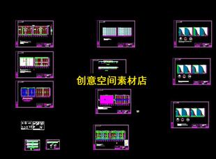 园林温室大棚玻璃智能设计CAD全套平面立面详图图纸(共15张)