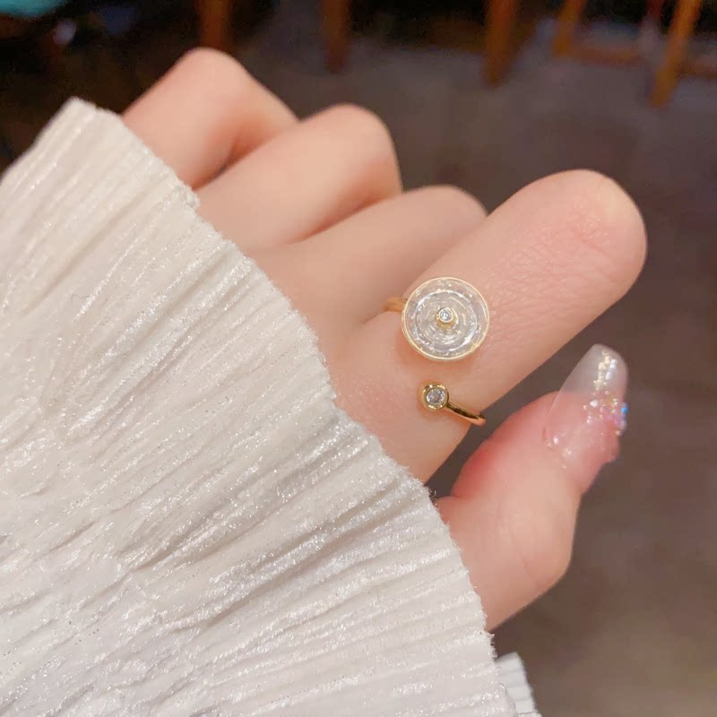 轻奢雏菊旋转高级感戒指